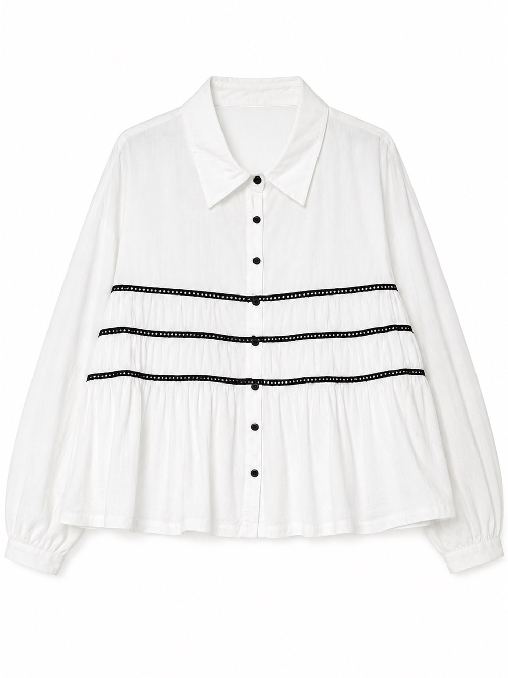 Free People Lace Lover Blouse in "Optic White" Romantic Cottagecore Size S - Picture 4 of 6